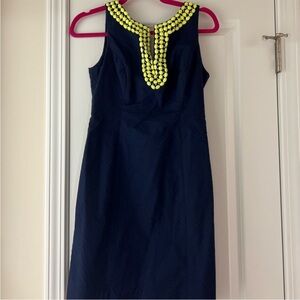 Lilly Pulitzer Navy Dress with Yellow Details